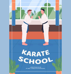 Karate School Poster Flat Template