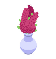 Lilac In Vase Icon Isometric Style