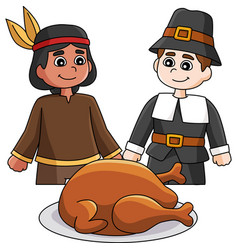 Thanksgiving Native American Pilgrim Clipart