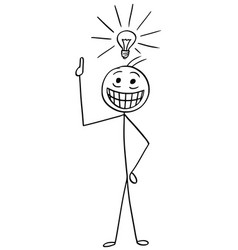 Cartoon Of Man With Light Bulb Above His Head Who