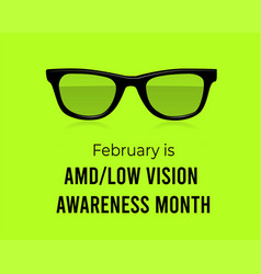 Low Vision Awareness Month On Green