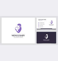 Mom And Baby Logo With Creative Concept