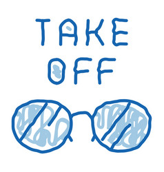 Take Off Glasses Doodle Icon Hand Drawn