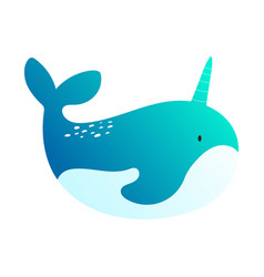 Cute Cartoon Narwhal