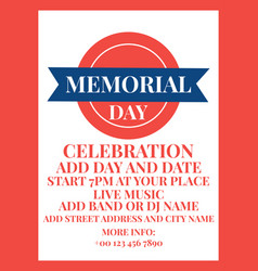 Memorial Day Party Poster Flyer Design