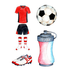 Watercolor Of Soccer Set Uniforms T-shirt