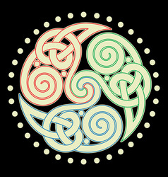 Ancient round celtic scandinavian design celtic Vector Image