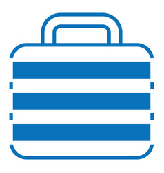 Blue Travel Suitcase On A White Background