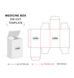 Medicine Box Die Cut Template