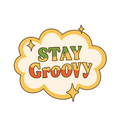 Stay Groovy Cloud Sticker