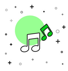 Filled Outline Music Note Tone Icon Isolated