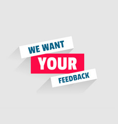 Flat We Want Your Feedback Template