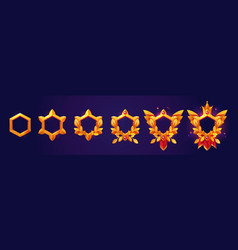 Golden Hexagon Frames Of Game Avatars