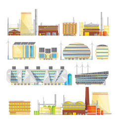 Industrial Eco Waste Solutions Flat Icons