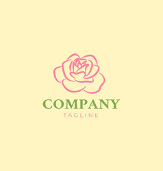 Rose Flower Vintage Logo Design