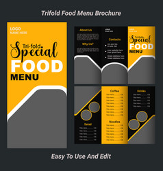 Trifold Food Menu Premium Template Design