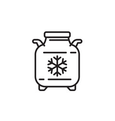 Cryobank Storage Tank Cryo Bank Line Icon