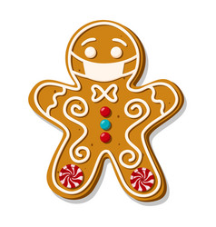 Gingerbread Man Wearing Face Mask Christmas