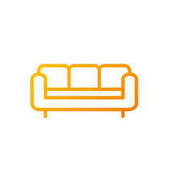 Sofa Pixel Perfect Gradient Linear Icon