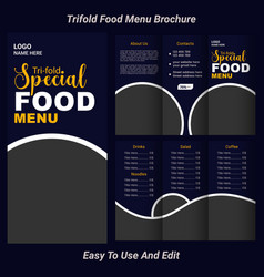 Trifold Food Menu Premium Template Design