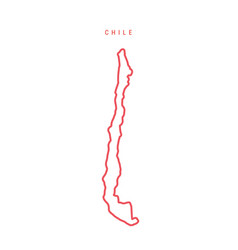 Chile Editable Outline Map