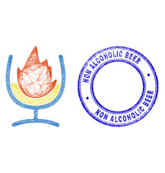 Distress Non Alcoholic Beer Badge And Net