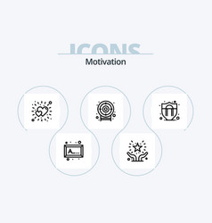 Motivation Line Icon Pack 5 Icon Design Picture