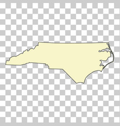 North Carolina Map Shape United States Of America