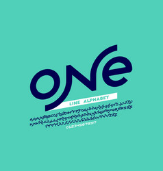 One Line Style Font