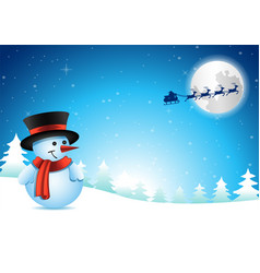 Snowman Say Goodbye To Santa Claus After Receive