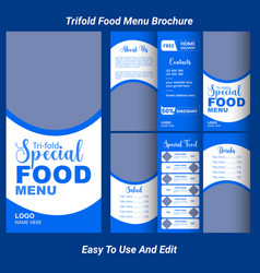 Trifold Food Menu Exclusive Flyer Design