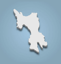 3d Isometric Map Leyte Is An Island