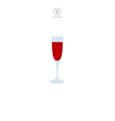 Champagne Flute Glass Icon Symbol Isolated