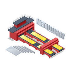 Isometric Metal Industry Plant Steel And Iron