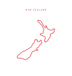 New Zealand Editable Outline Map