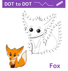 Numbers Game Dot To Dot Game For Kids Cute Fox