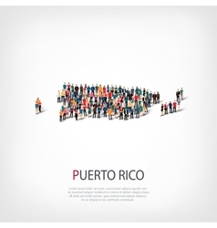 People Map Country Puerto Rico