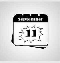 Calendar - September 11 Icon Isolated