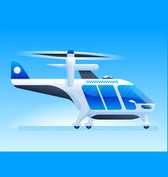 Futuristic Helicopter Flat