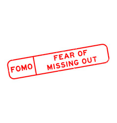 Grunge Red Fomo Fear Of Missing Out Word Square