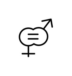 Gender Equality Icon Set Balance Among Genders