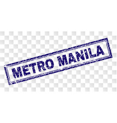 Grunge Metro Manila Rectangle Stamp