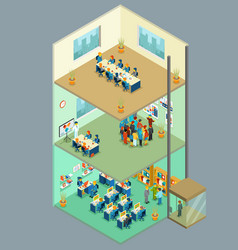 Isometric Business Center 3d Office Building