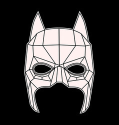 Batman Mask Black And White Symbol Triangles