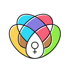 Intersectional Feminism Woman Color Icon