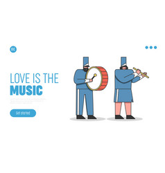 Music Band Website Landing Page Design Marching