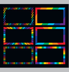 Rainbow Frame Rectangle Border Collection