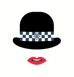 Uk Police Woman Officer Hat Icon Clipart Image