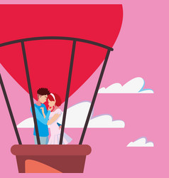 Couple Romance Travel Hot Air Balloon