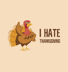 I Hate Thanksgiving Turkey Bird Icon